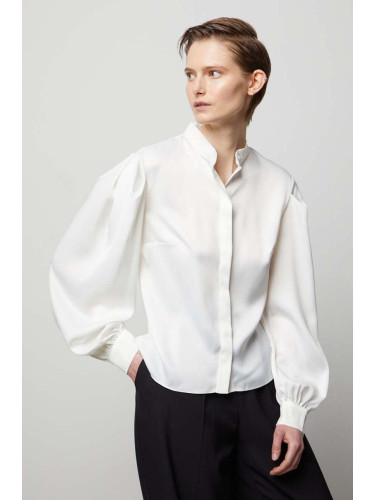 Риза Answear Lab дамска в бяло със стандартна кройка