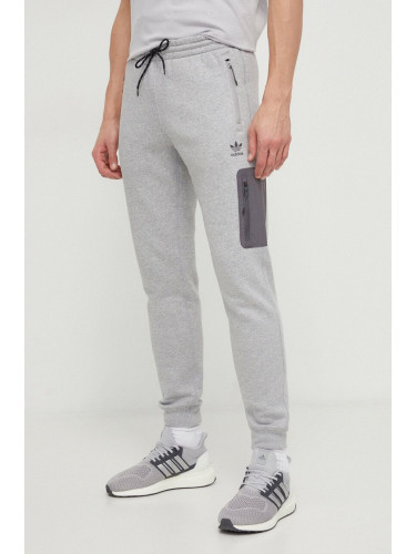 Спортен панталон adidas Originals 0 в сиво с меланжов десен IZ3281