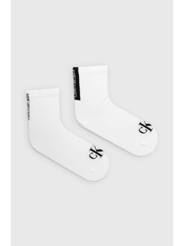 Чорапи Calvin Klein Jeans (2 броя) в бяло 701226666