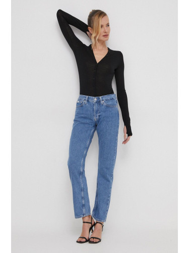 Дънки Calvin Klein Jeans с висока талия J20J222439