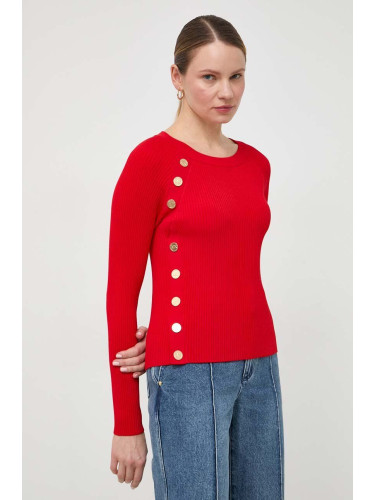 Пуловер MICHAEL Michael Kors дамски в червено от лека материя