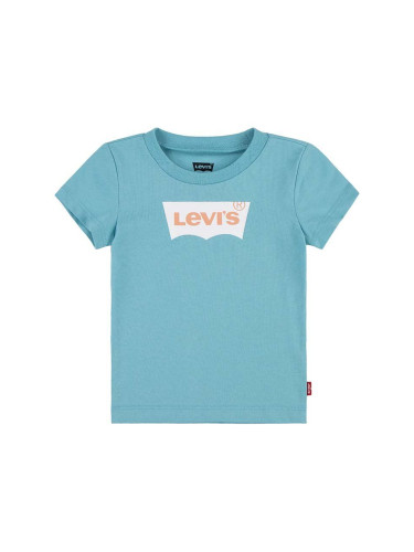 Детска тениска Levi's в синьо с принт