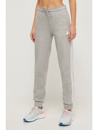 Спортен панталон adidas 0 в сиво с меланжов десен IS3662
