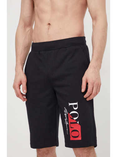 Късо долнище на пижама Polo Ralph Lauren мъжко в черно с принт 714932513