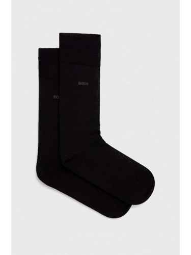 Памучни чорапи BOSS в черно 50469837