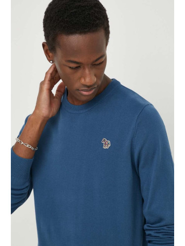 Памучен пуловер PS Paul Smith в синьо от лека материя M2R.503XZ.M21858