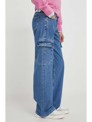 Дънки Calvin Klein Jeans с висока талия J20J223688