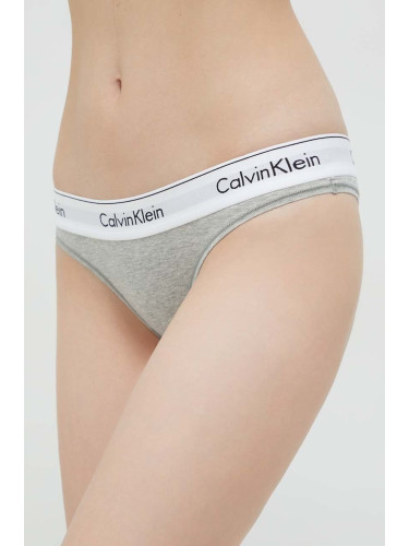 Бикини тип бразилиана Calvin Klein Underwear в сиво 000QF5981E