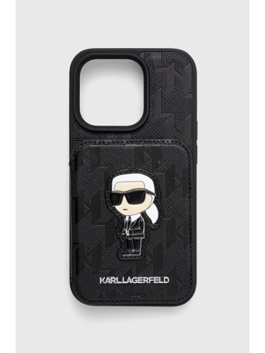 Кейс за телефон Karl Lagerfeld iPhone 15 Pro 6.1 в черно