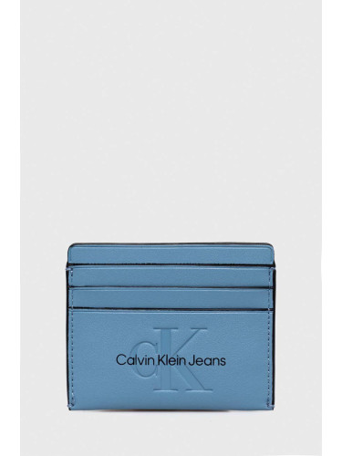 Калъф за карти Calvin Klein Jeans в синьо K60K611987