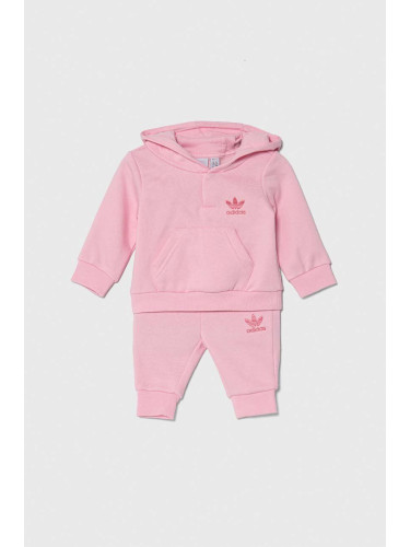Бебешки анцуг adidas Originals в розово