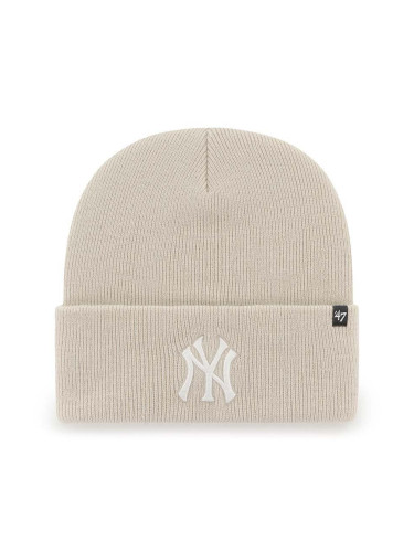 Шапка 47 brand MLB New York Yankees в бежово