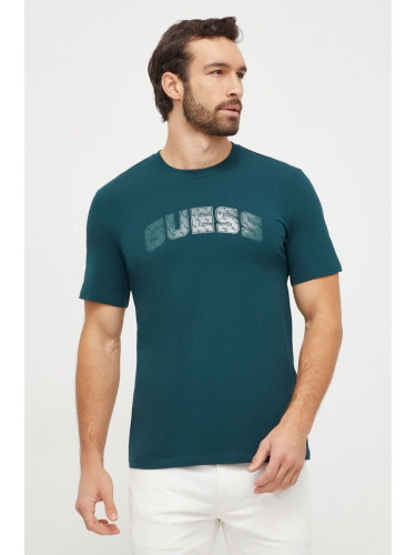 Тениска Boss Green в зелено с принт 50506373