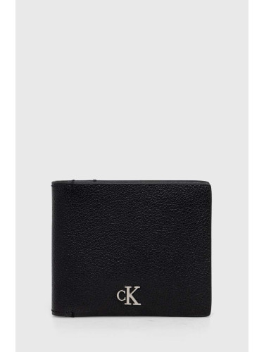 Кожен портфейл Calvin Klein Jeans мъжки в черно K50K511445
