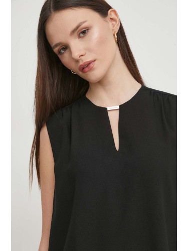 Блуза Calvin Klein в черно с изчистен дизайн K20K207063