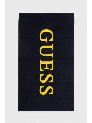 Памучна кърпа Guess в тъмносиньо E4GZ04 SG00P