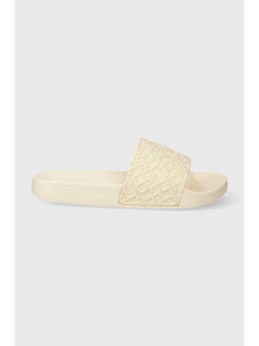 Чехли Tommy Hilfiger TH MONOGRAM POOL SLIDE в бяло FW0FW06987