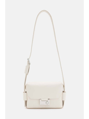 Кожена чанта AllSaints FRANKIE CROSSBODY в черно