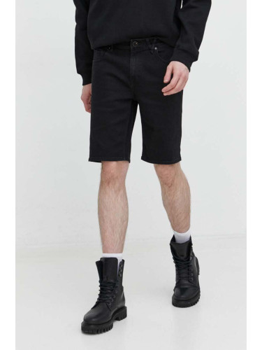 Дънков къс панталон Volcom в черно