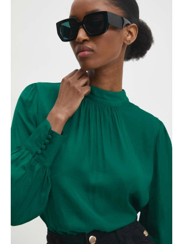Блуза Answear Lab в зелено с изчистен дизайн
