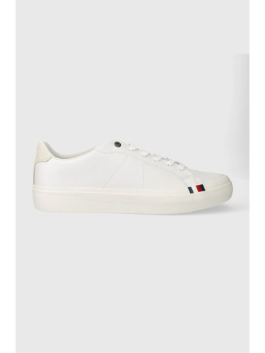 Кожени маратонки Tommy Hilfiger THICK VULC LOW PREMIUM LTH в бяло FM0FM04881