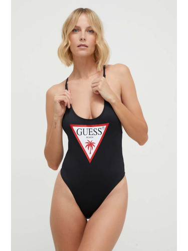 Цял бански Guess в черно с меки чашки E4GJ48 LY00K