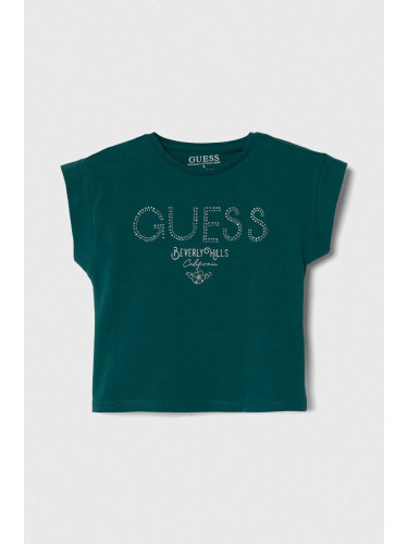 Детска тениска Guess в зелено