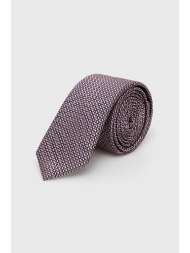 Копринена вратовръзка HUGO в розово 50509054