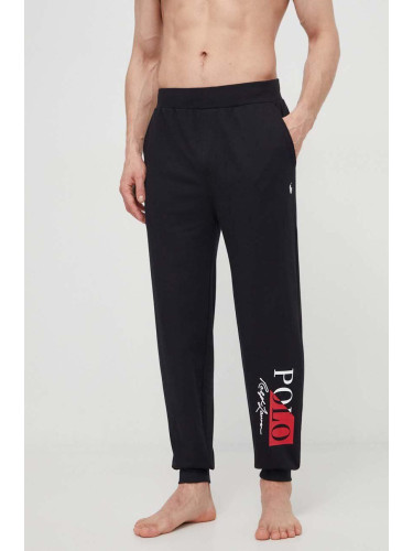Спортен панталон Polo Ralph Lauren в черно с принт 714932512