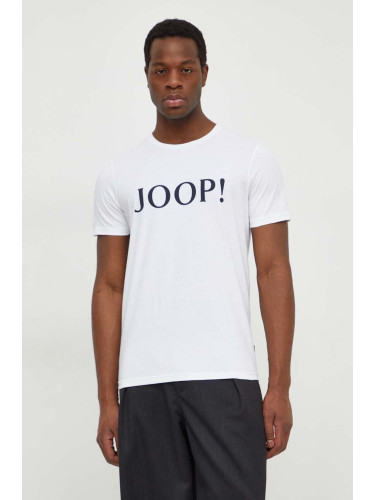 Памучна тениска Joop! Alerio в бяло с принт 3004243110017940