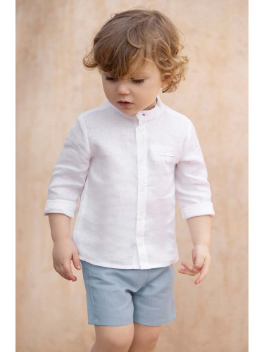 Бебешка памучна риза Tartine et Chocolat в бяло