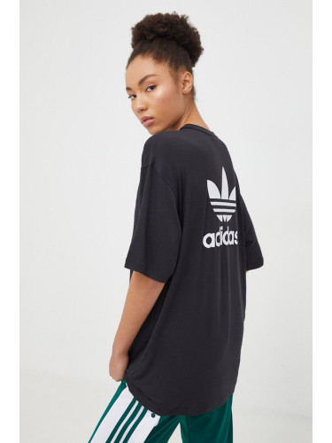 Тениска adidas Originals Adicolor Trefoil 0 в черно IU2408