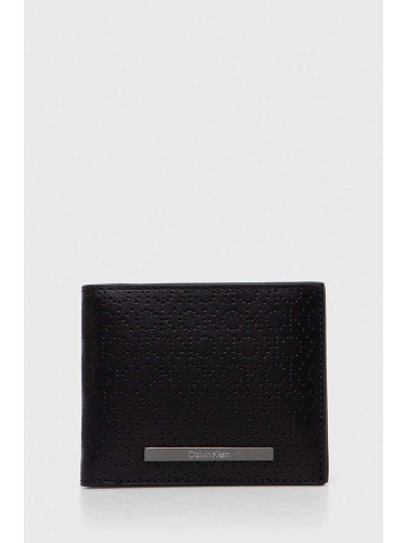 Кожен портфейл Calvin Klein мъжки в черно K50K511834