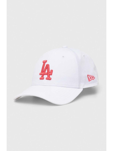 Шапка с козирка New Era в бяло с апликация LOS ANGELES DODGERS