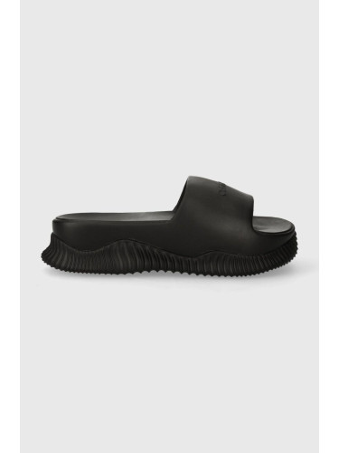 Чехли Calvin Klein TEXTURE HYBRID SLIDE в черно с платформа HW0HW01850