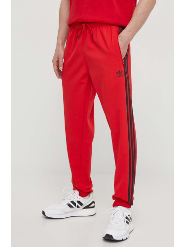 Спортен панталон adidas Originals SST Bonded Track Pants 0 в червено с апликация  IS2808