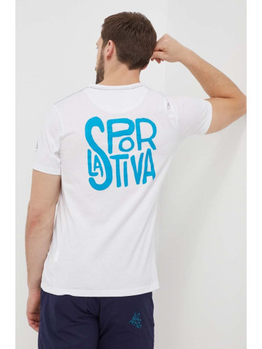 Тениска LA Sportiva Back Logo в бяло с принт F04000000