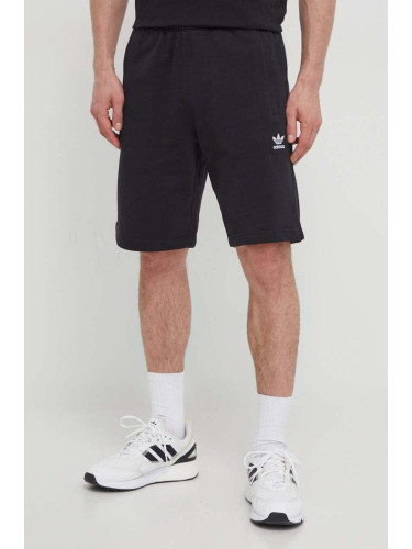 Памучен къс панталон adidas Originals Essential в черно IR6849