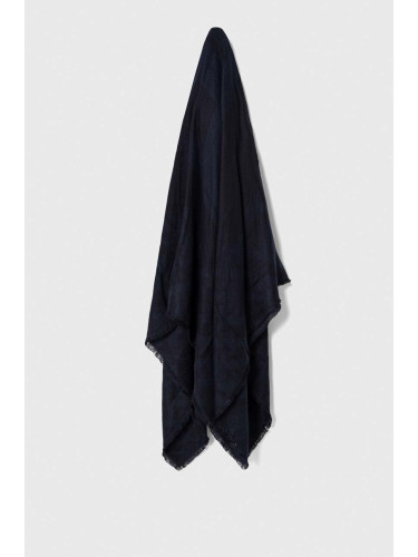 Тънък шал Tommy Hilfiger в тъмносиньо с изчистен дизайн AW0AW15790