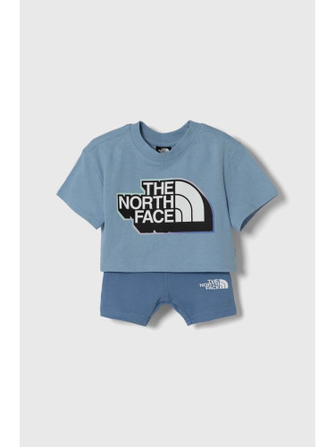 Детски комплект The North Face SUMMER SET в синьо