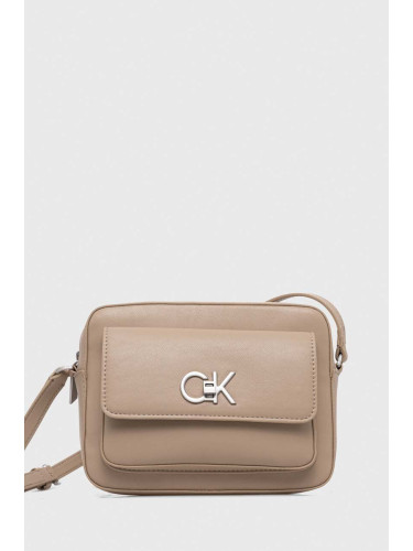 Чанта Calvin Klein в бежово K60K611083