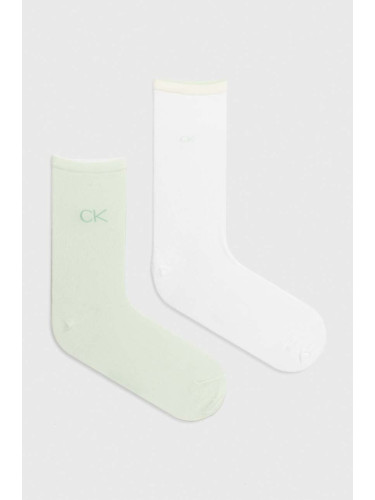 Чорапи Calvin Klein (2 броя) в зелено 701228101