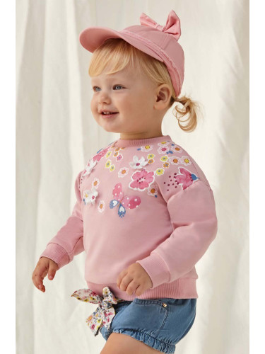 Детски пуловер Mayoral в розово от лека материя