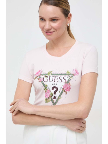 Тениска Guess FLORAL в розово W4RI28 J1314