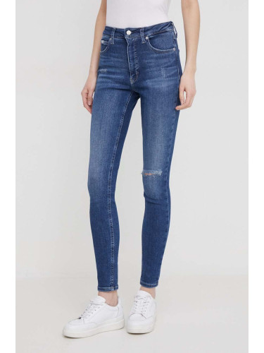 Дънки Calvin Klein Jeans в синьо J20J223307
