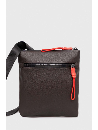 Чанта през рамо Armani Exchange в кафяво