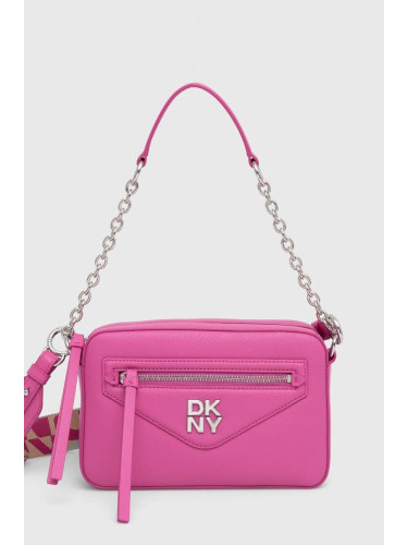 Кожена чанта Dkny в розово R41EKB91