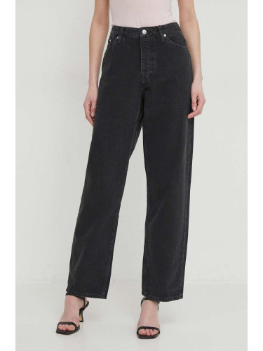 Дънки Calvin Klein Jeans с висока талия J20J222754