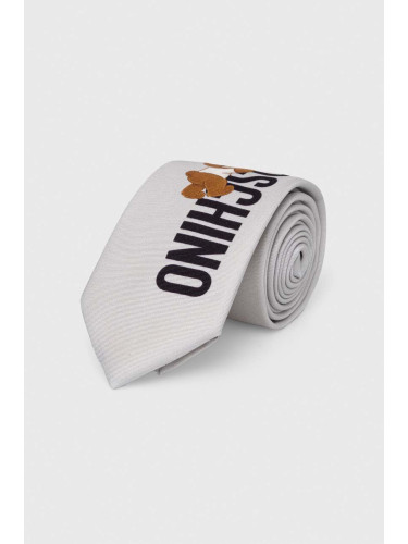 Копринена вратовръзка Moschino в сиво M5766 55059