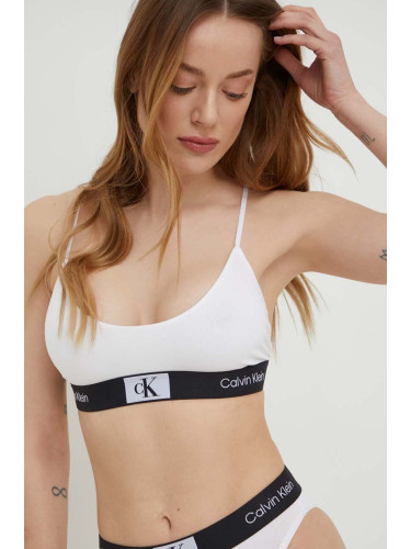Сутиен Calvin Klein Underwear в бяло с меланжов десен 000QF7216E